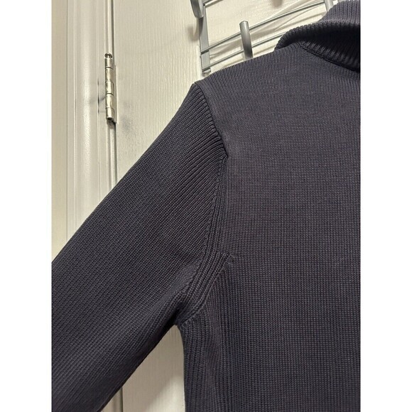 ZARA MAN Basic Sweater Jacket Men’s SZ XL Navy Blue Full Zip Cable Knit Cotton - Picture 11 of 16